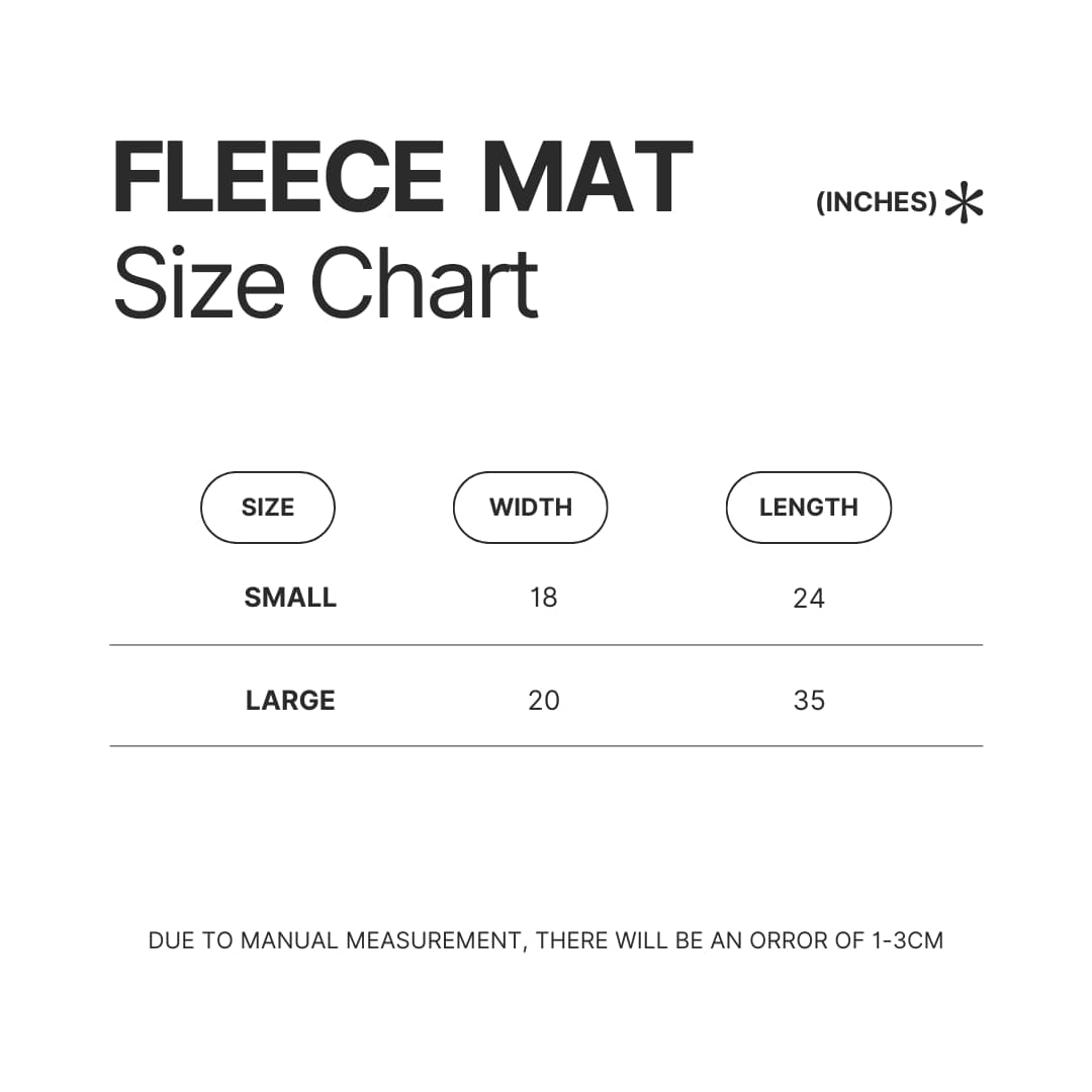 Fleece Mat Size Chart - Grimes Shop