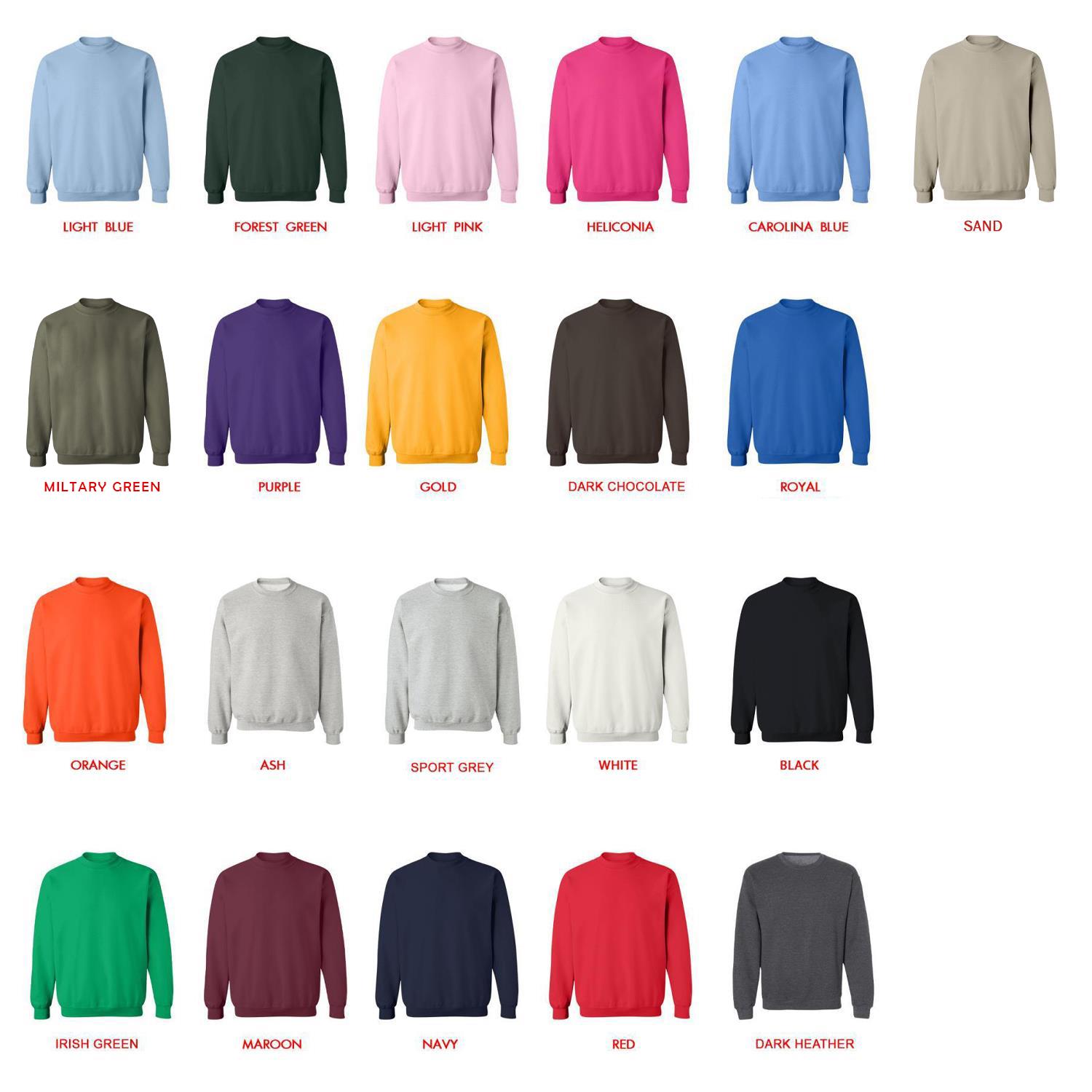 sweatshirt color chart - Grimes Shop