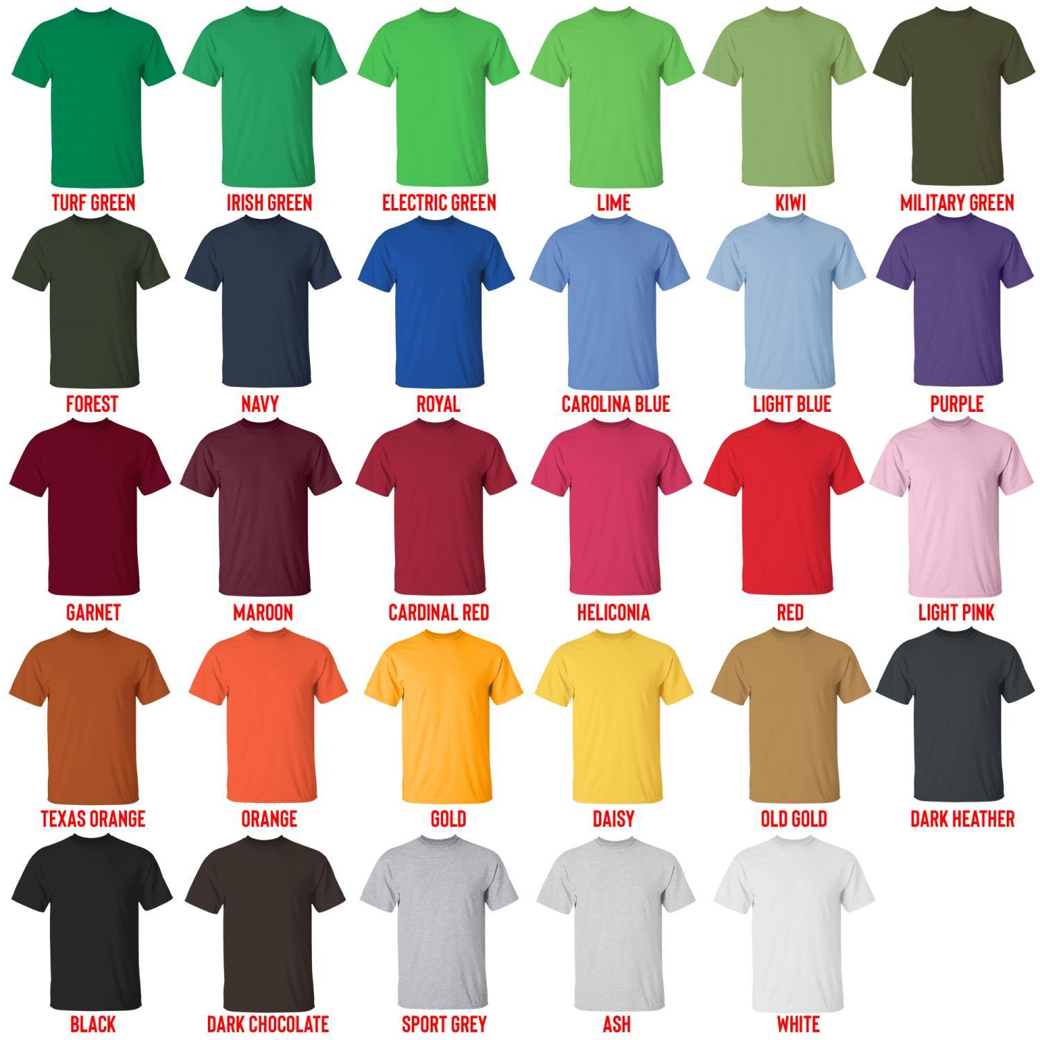t shirt color chart - Grimes Shop