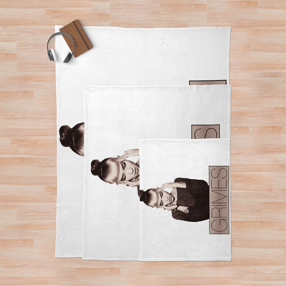 Grimes Fitted Lover Gifts Throw Blanket Official Grimes Merch