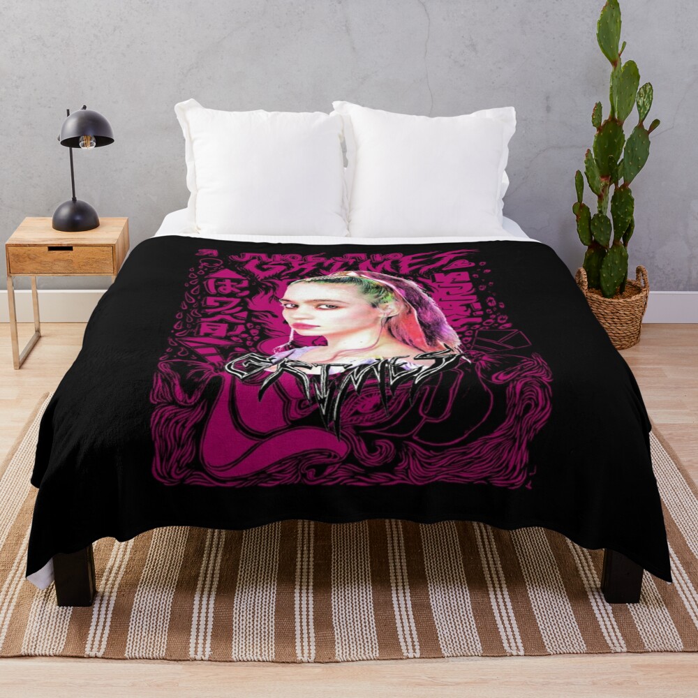 Grimes Visions Throw Blanket Official Grimes Merch
